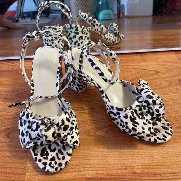Raye x Stone Cold Fox Snow Leopard Block Heels - Picture 4 of 8